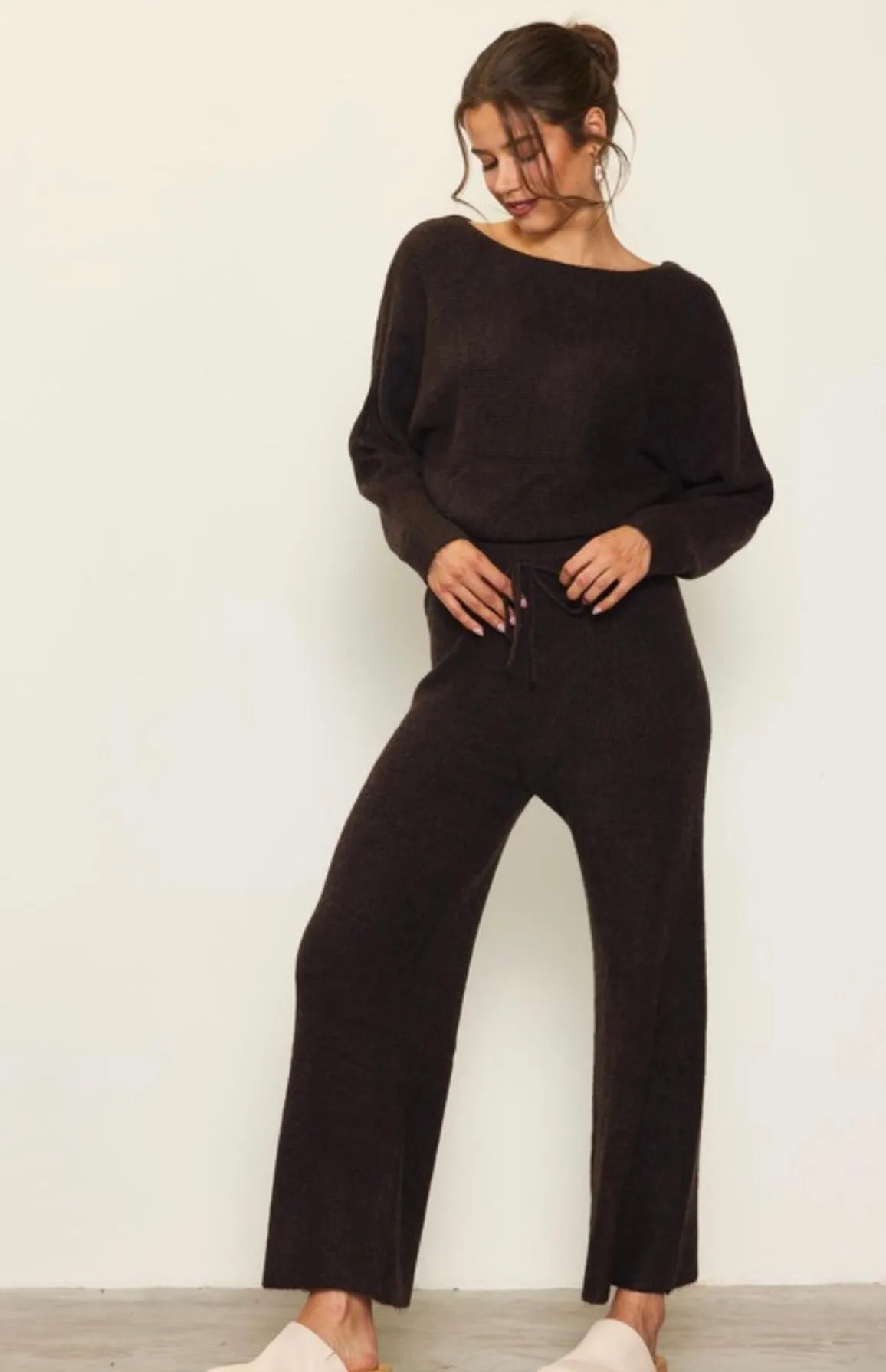 Off The Shoulder Rib Knit Sweater