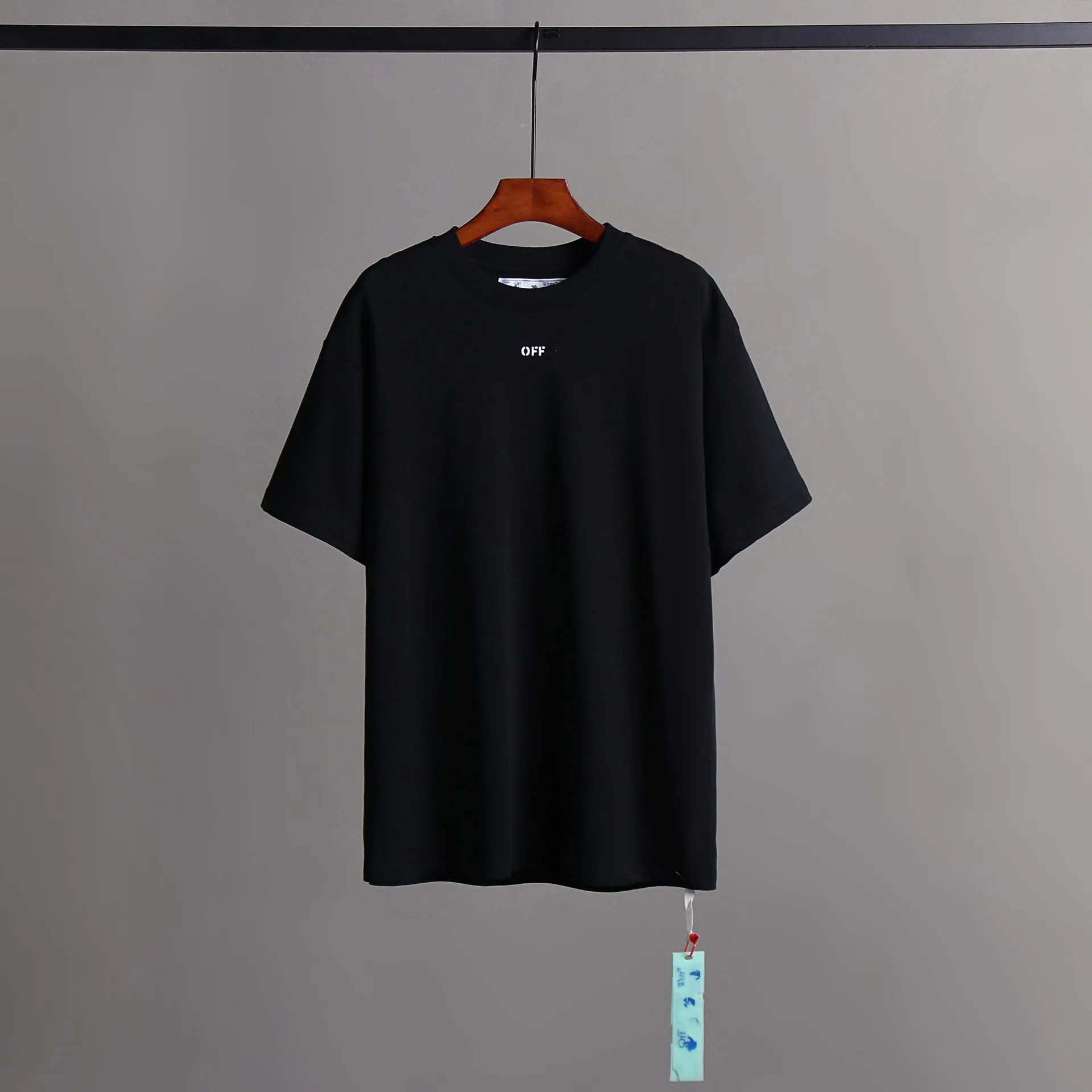 Off Whtie T Shirts Snowflake Arrow Print Male And Female Trendy Brand Short Sleeve