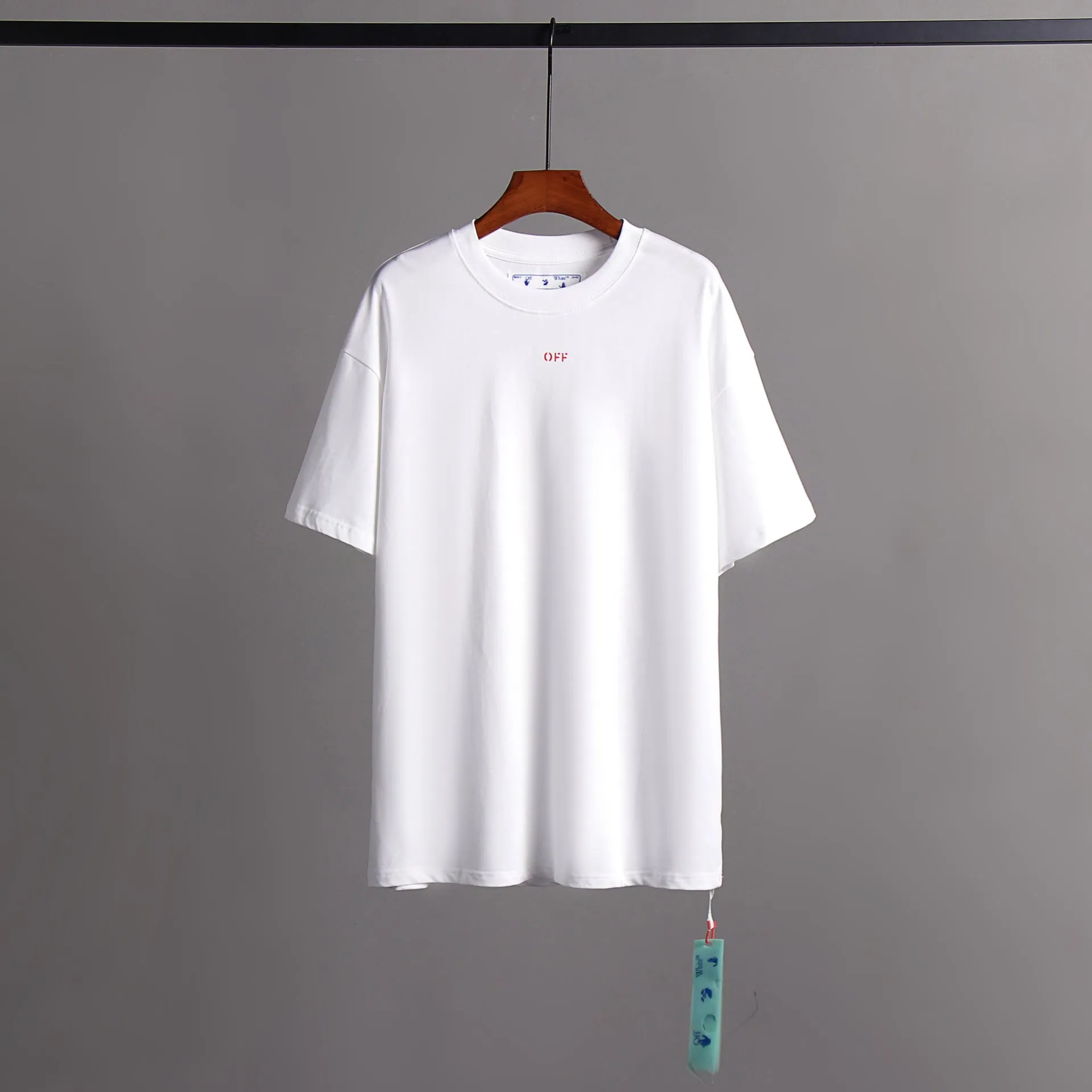 Off Whtie T Shirts Snowflake Arrow Print Male And Female Trendy Brand Short Sleeve