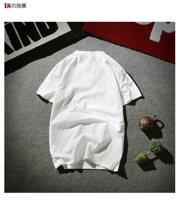 Oriental Flaxen Summer Short Sleeve T-Shirt Trendy T-Shirt