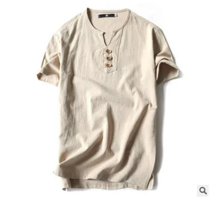 Oriental Flaxen Summer Short Sleeve T-Shirt Trendy T-Shirt