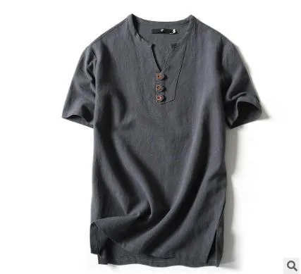 Oriental Flaxen Summer Short Sleeve T-Shirt Trendy T-Shirt