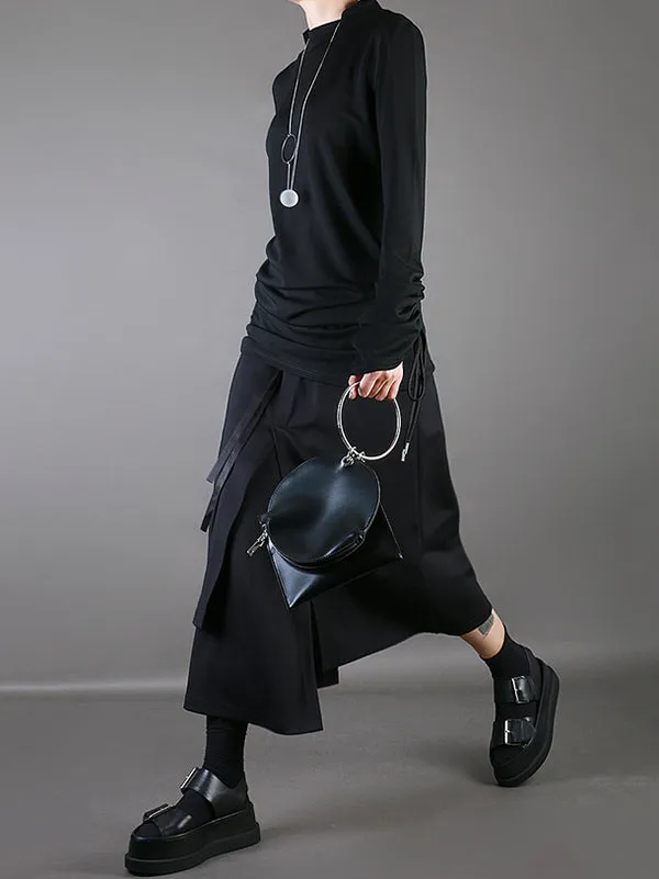 Plain Multi-Layer Cropped Skirt