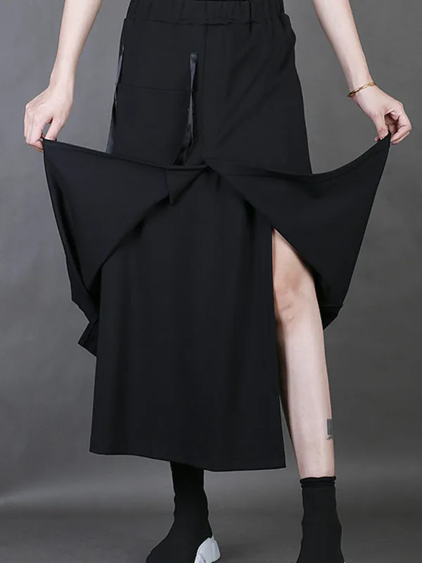 Plain Multi-Layer Cropped Skirt