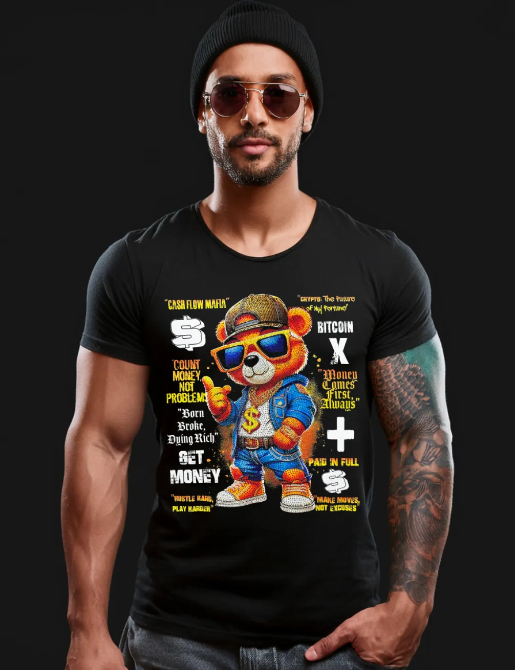 Rhinestones T Shirt Teddy Blue Jacket Exclusive Grooveman
