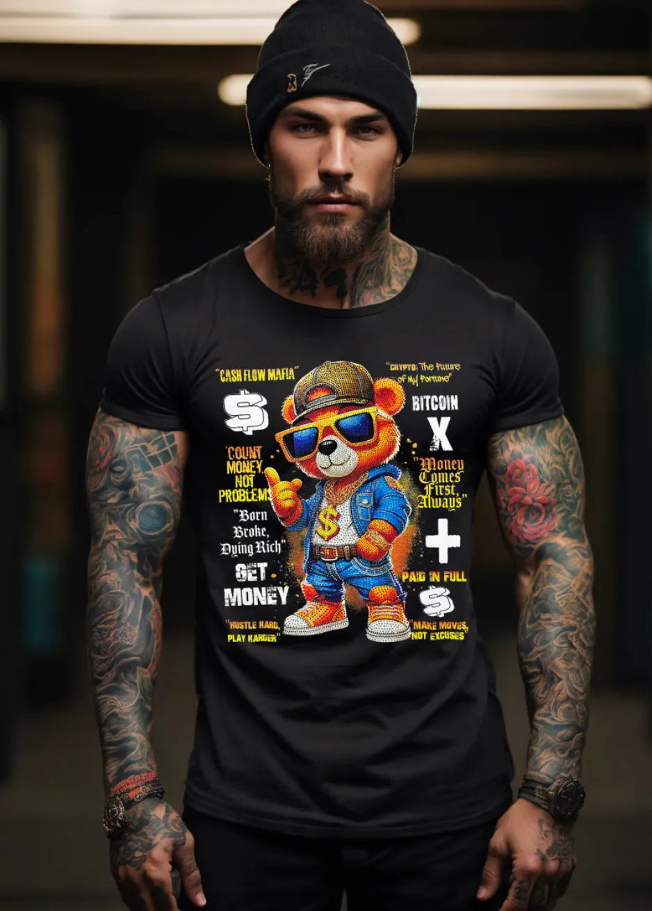 Rhinestones T Shirt Teddy Blue Jacket Exclusive Grooveman