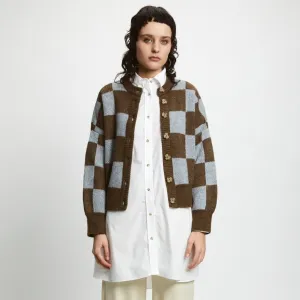 Rita Row Ellen Cardigan in Brown   Blue