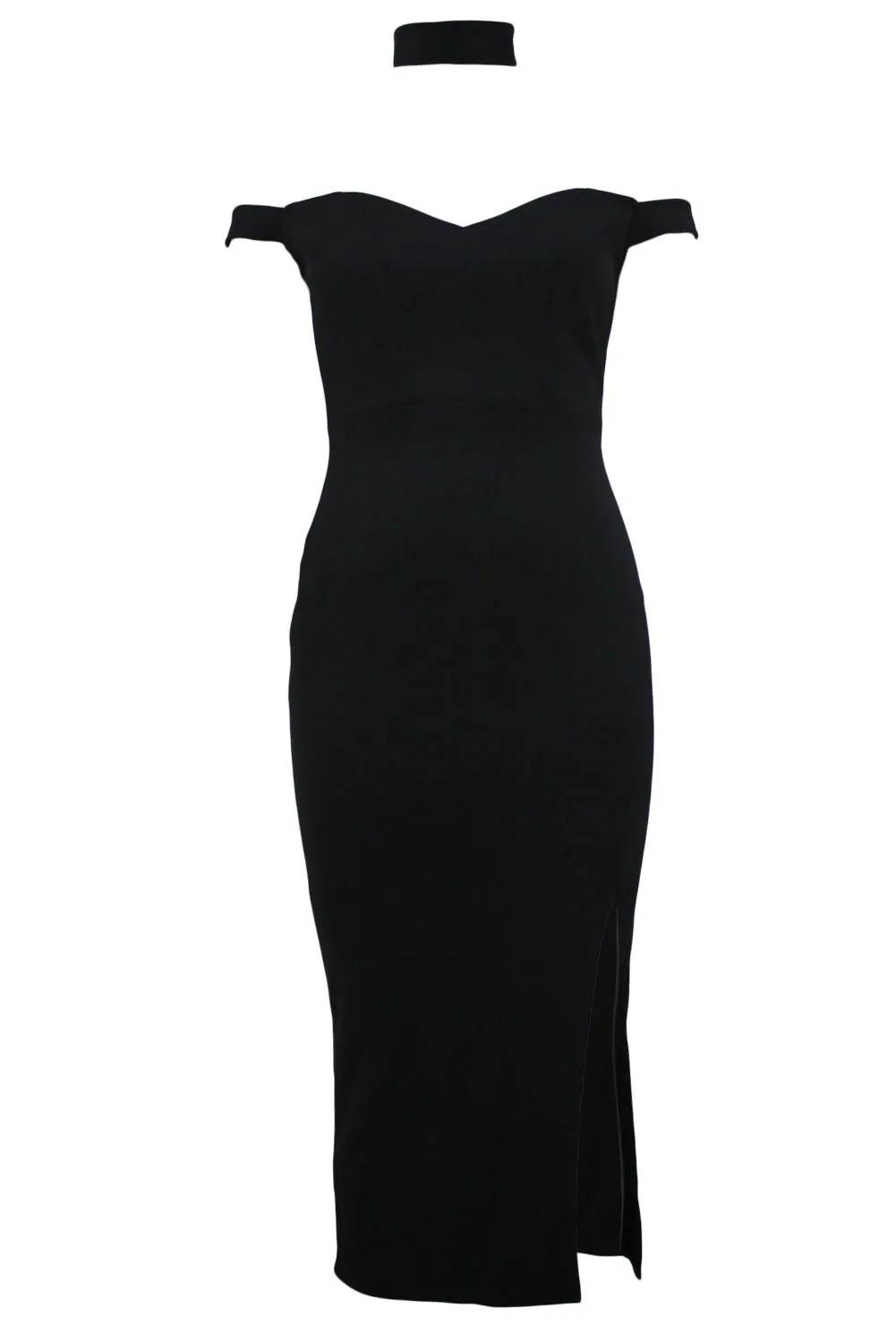 Sexy Black Luxurious Long Party Dress with Choker