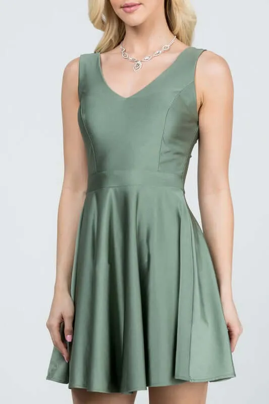 Sleeveless Dalia Fit and Flared Mini Dress