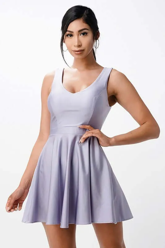 Sleeveless Dalia Fit and Flared Mini Dress
