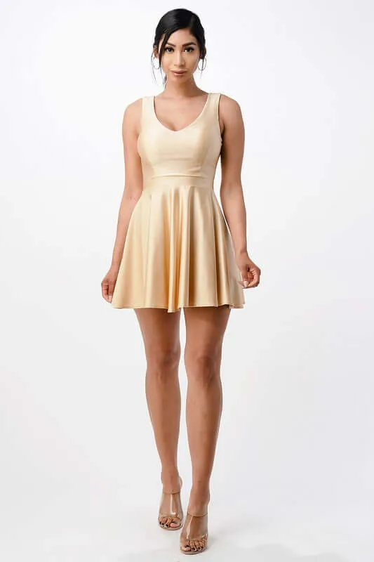 Sleeveless Dalia Fit and Flared Mini Dress