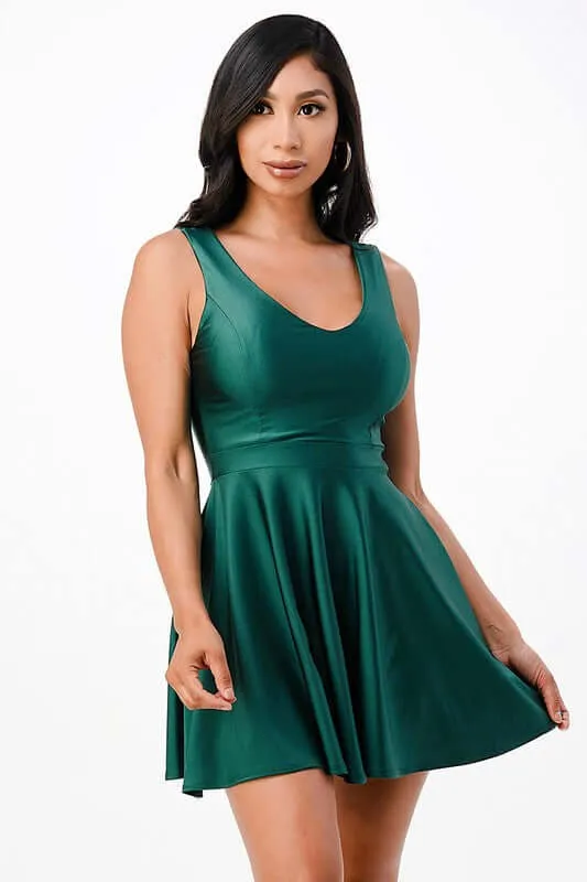 Sleeveless Dalia Fit and Flared Mini Dress