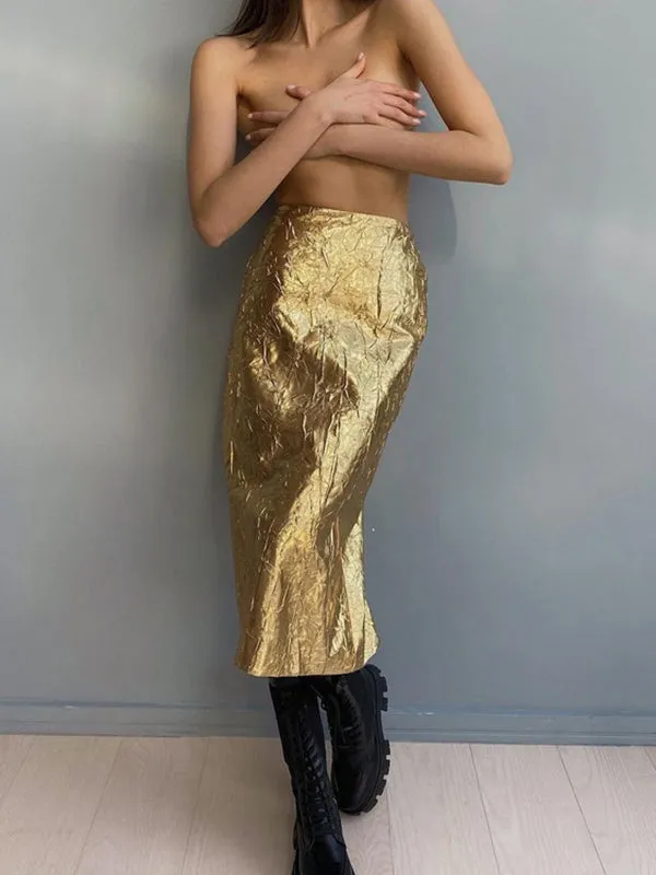 Solid Color A-line Skirts Bottoms