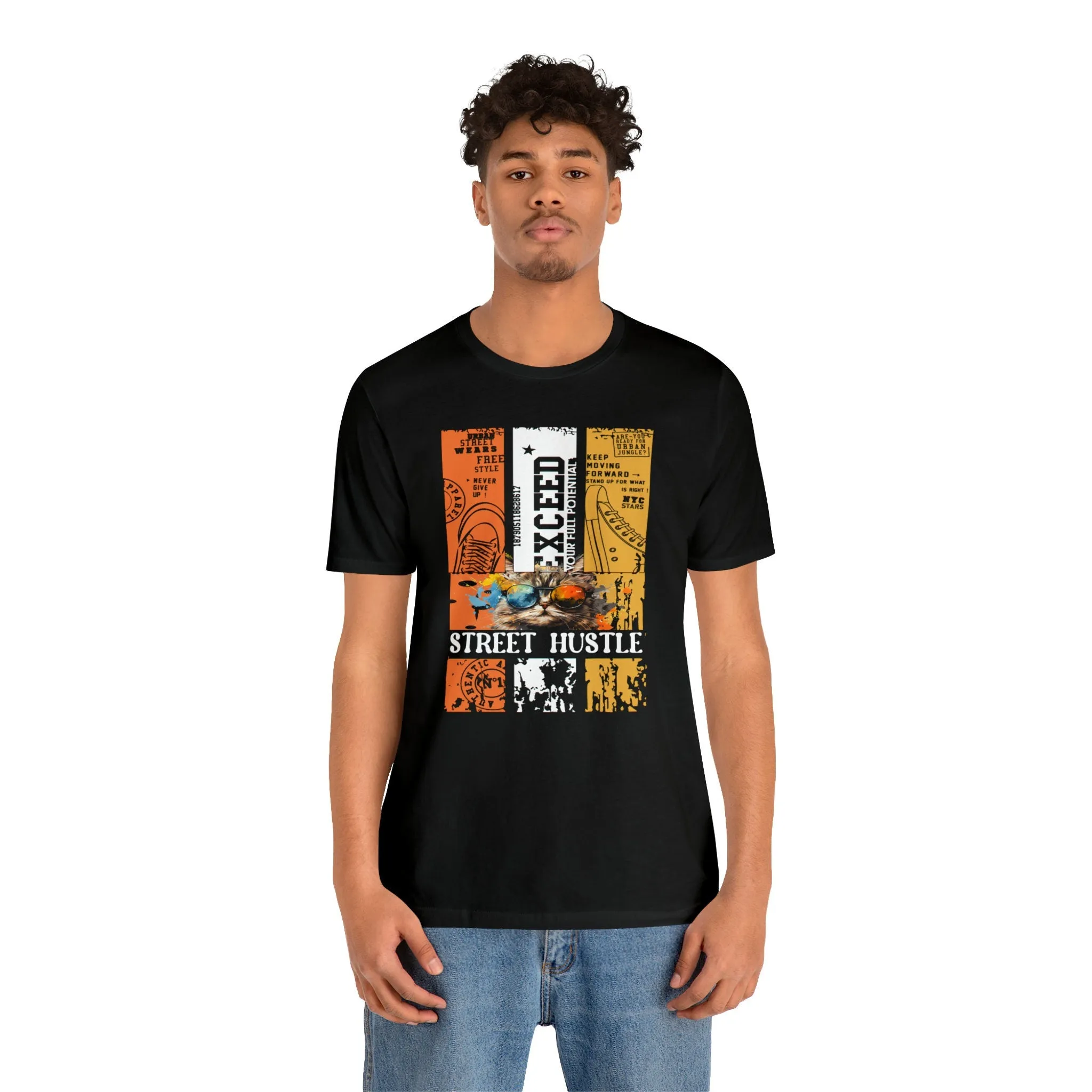 Street Hustle TShirt | Never Give Up | Graphic designs | Vintage tee Cute Beach Tee Designer T-shirt