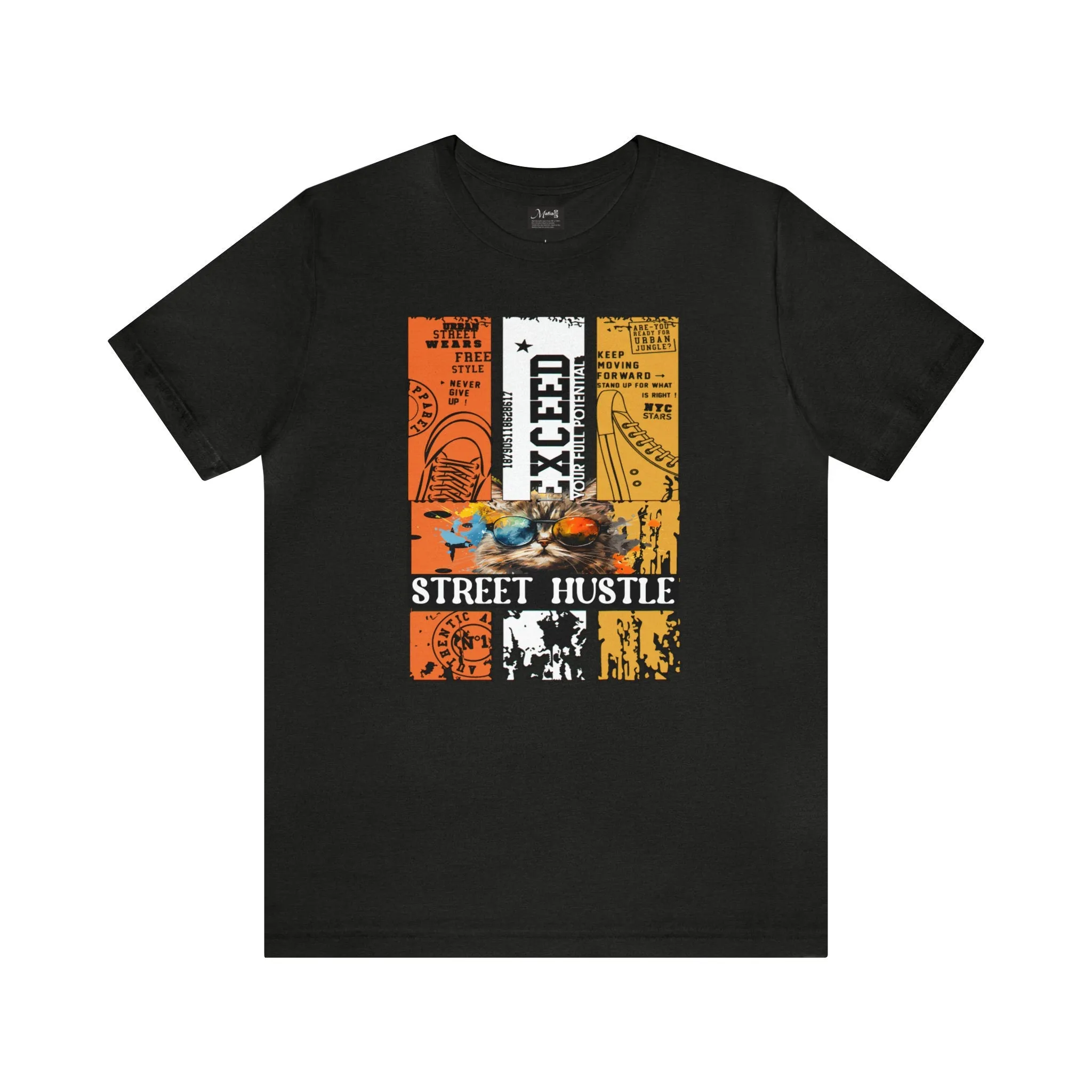 Street Hustle TShirt | Never Give Up | Graphic designs | Vintage tee Cute Beach Tee Designer T-shirt