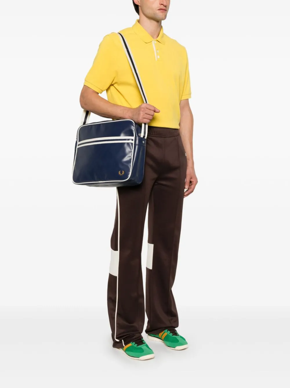 striped shoulder bag