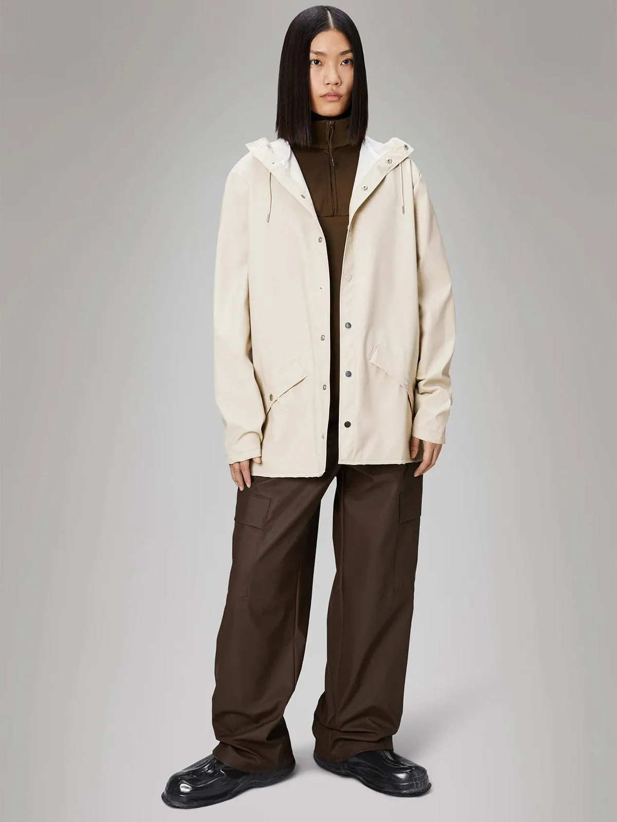Waterproof Rain Jacket - Cream