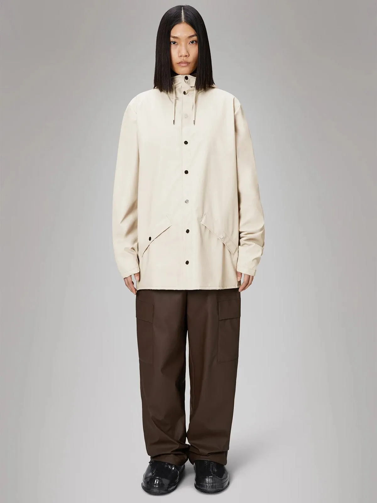 Waterproof Rain Jacket - Cream