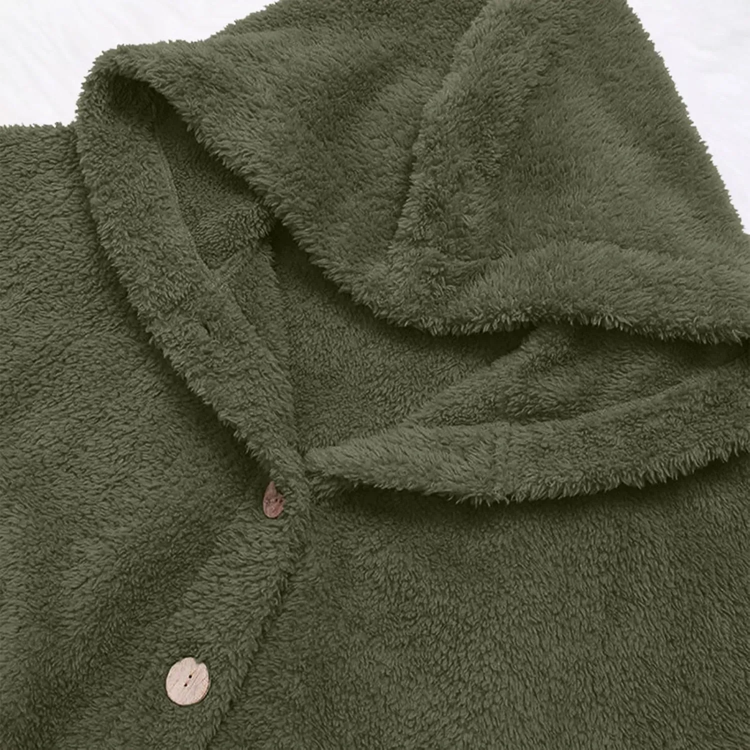 YRAETENM Womens Fuzzy Fleece Sherpa Hoodies Oversized Warm Winter Coats Soft Button down Long Jackets Cardigan with Pockets